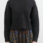 7115 by Szeki Apparel Womens Sweaters Chunky Ribbed Mock Neck