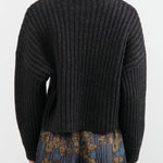 7115 by Szeki Apparel Womens Sweaters Chunky Ribbed Mock Neck