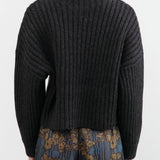 7115 by Szeki Apparel Womens Sweaters Chunky Ribbed Mock Neck