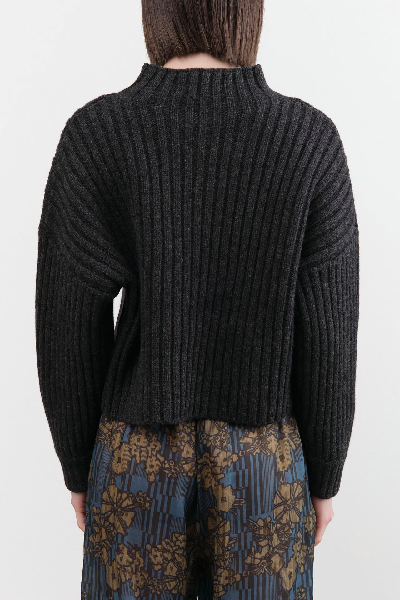7115 by Szeki Apparel Womens Sweaters Chunky Ribbed Mock Neck