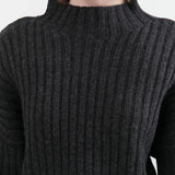 7115 by Szeki Apparel Womens Sweaters Chunky Ribbed Mock Neck
