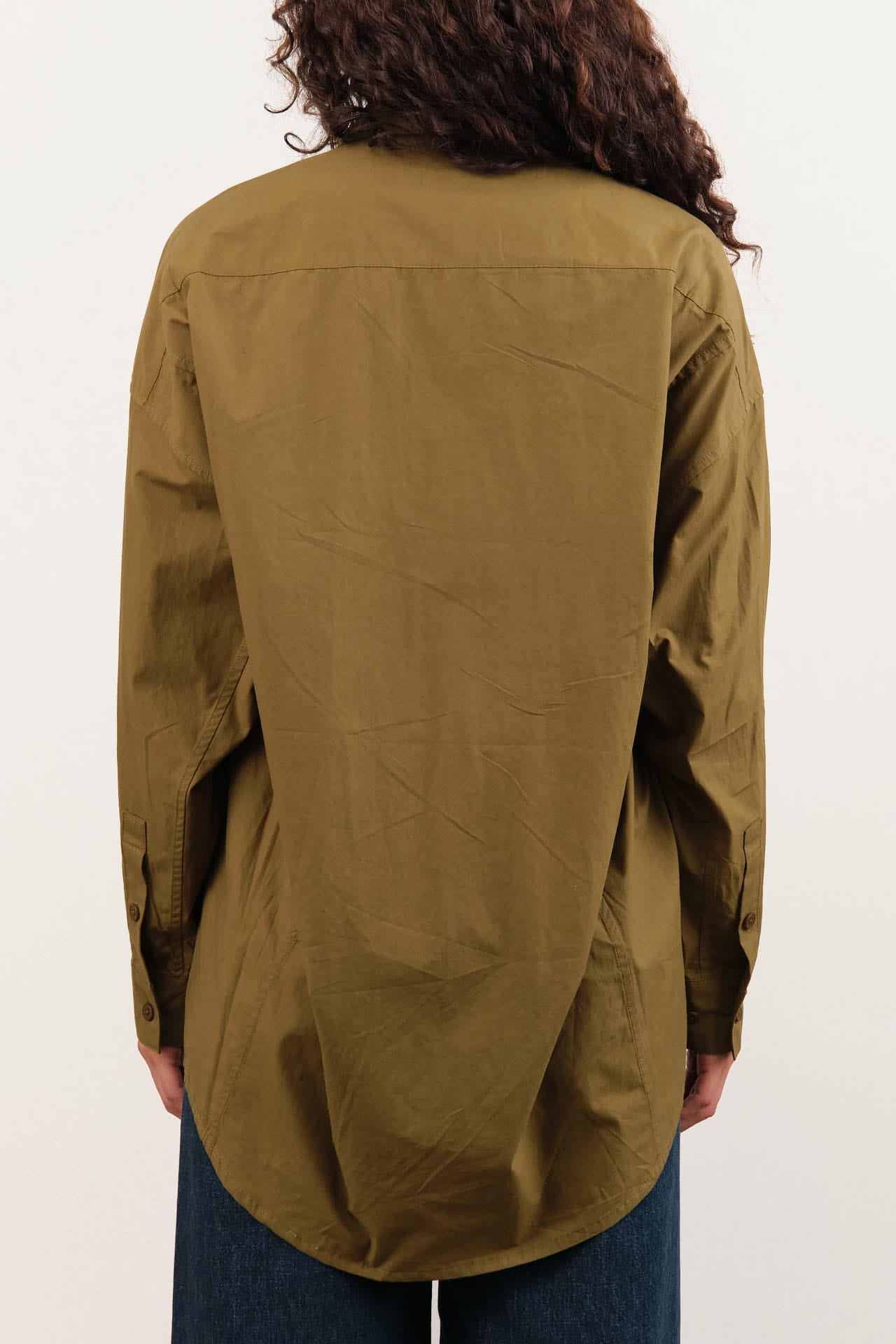 7115 by Szeki Apparel Womens Blouses Cocoon Dress Shirt