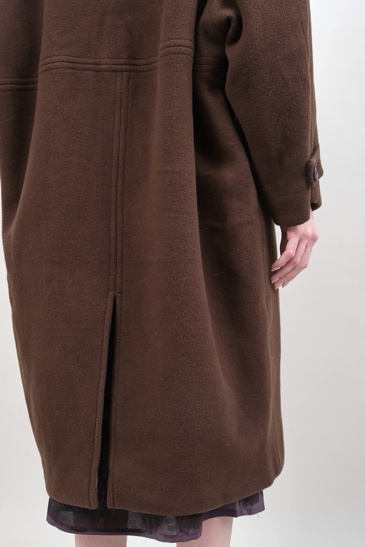 Back details on Cuffed Wool Coat