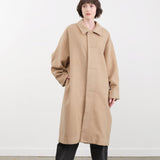 7115 by Szeki Apparel Womens Outerwear Cuffed Wool Coat in Desert Sand