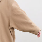 7115 by Szeki Apparel Womens Outerwear Cuffed Wool Coat in Desert Sand