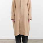 7115 by Szeki Apparel Womens Outerwear Cuffed Wool Coat in Desert Sand