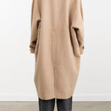 7115 by Szeki Apparel Womens Outerwear Cuffed Wool Coat in Desert Sand