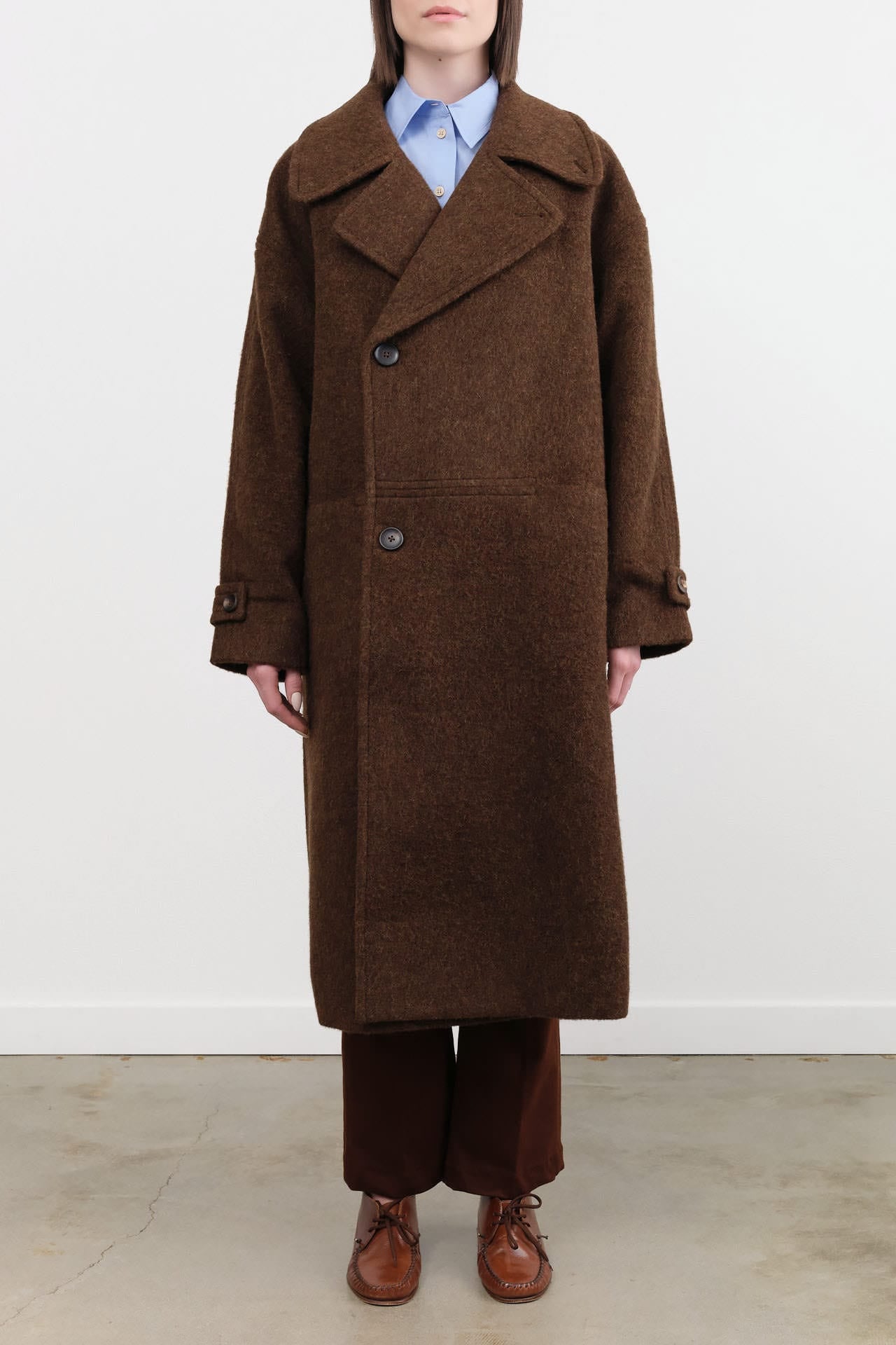 7115 by Szeki Apparel Womens Outerwear Double Breasted Wool Coat