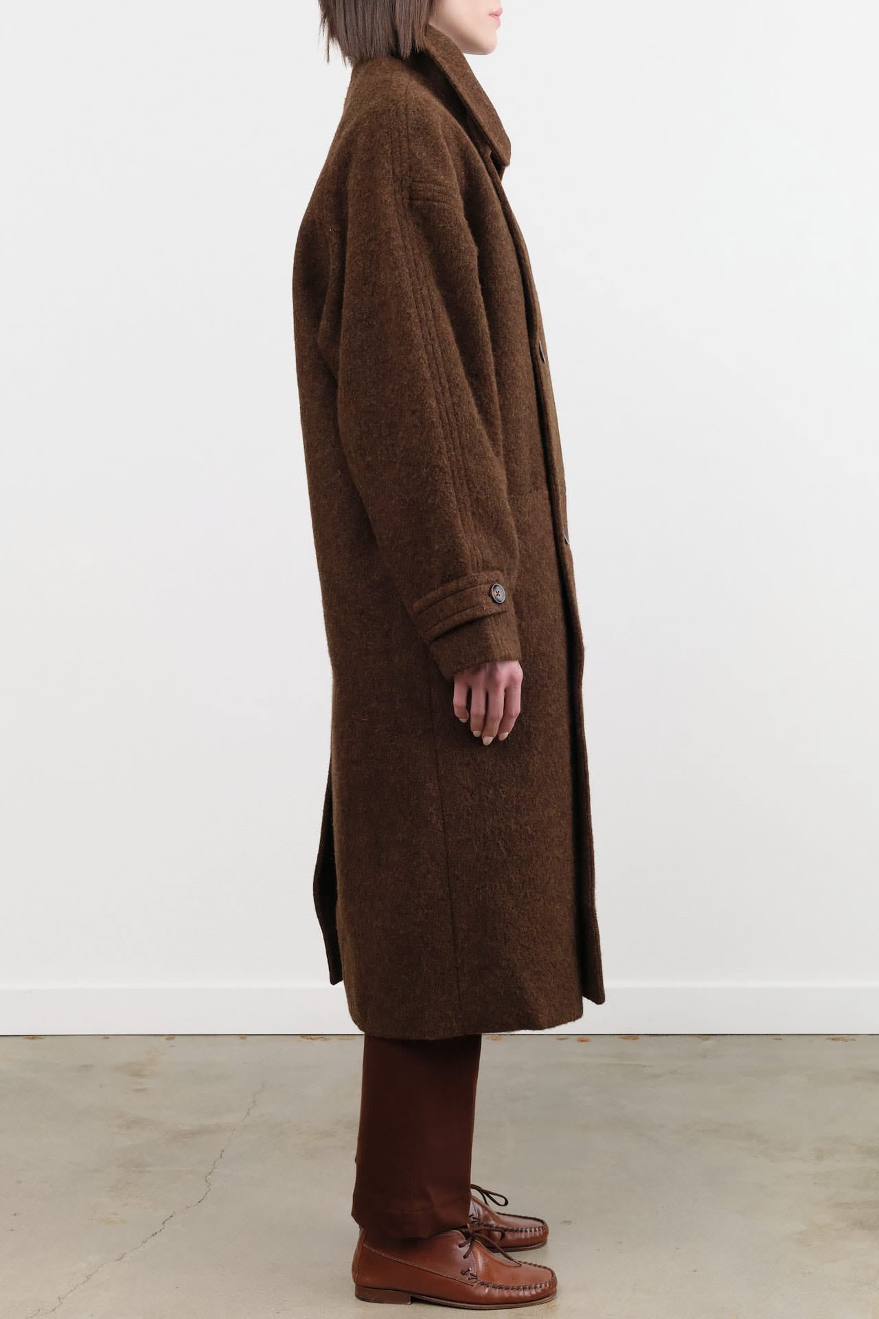 7115 by Szeki Apparel Womens Outerwear Double Breasted Wool Coat