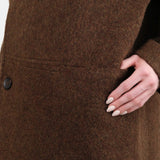 7115 by Szeki Apparel Womens Outerwear Double Breasted Wool Coat