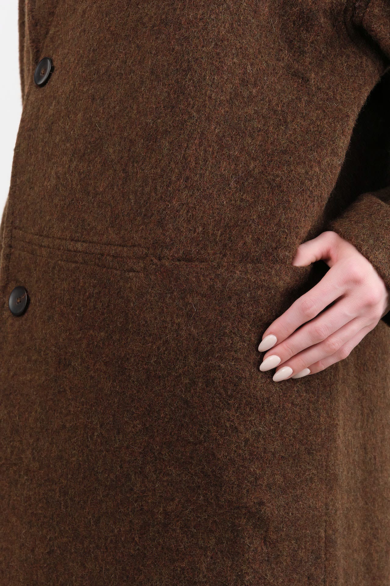 7115 by Szeki Apparel Womens Outerwear Double Breasted Wool Coat