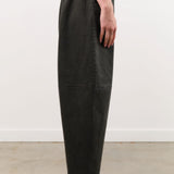7115 by Szeki Apparel Womens Pants Elastic Panel Barrel Trouser in Washed Black