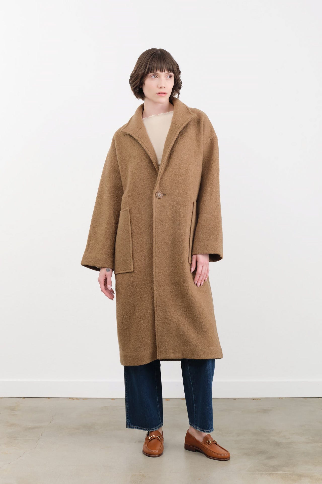 7115 by Szeki Apparel Womens Outerwear Fall Lapel Coat