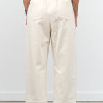 7115 by Szeki Brand Fall Signature Curved Legged Trouser Wie Leg Pant with Elasticated Waistband in Off White Cream