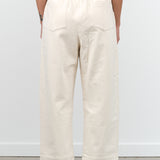 7115 by Szeki Brand Fall Signature Curved Legged Trouser Wie Leg Pant with Elasticated Waistband in Off White Cream