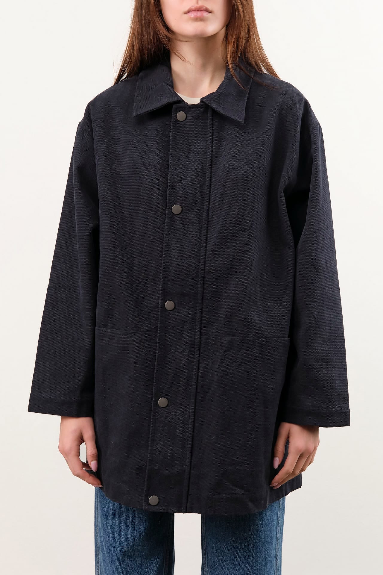 7115 by Szeki Apparel Womens Outerwear Mid-Length Chore Coat