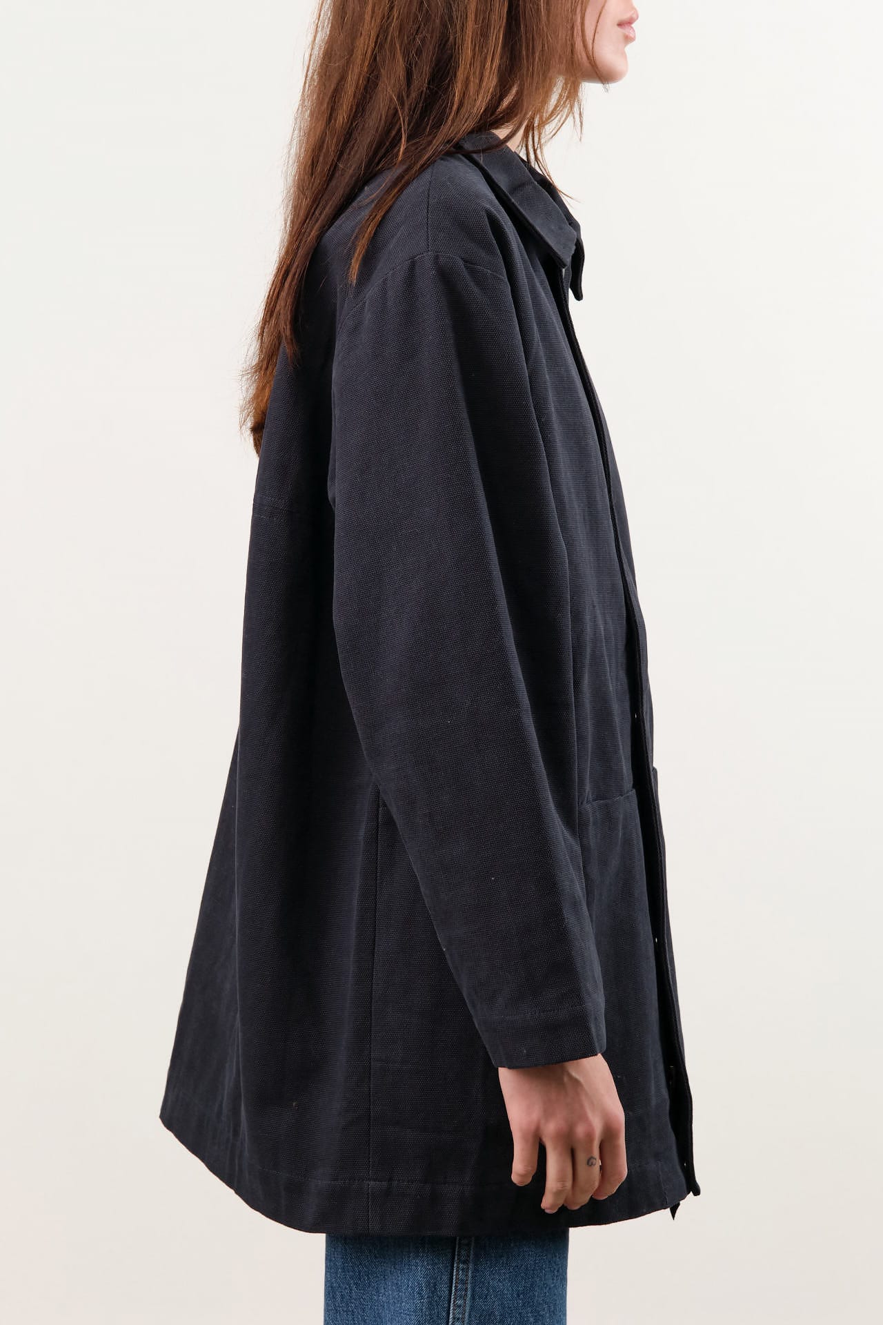 7115 by Szeki Apparel Womens Outerwear Mid-Length Chore Coat