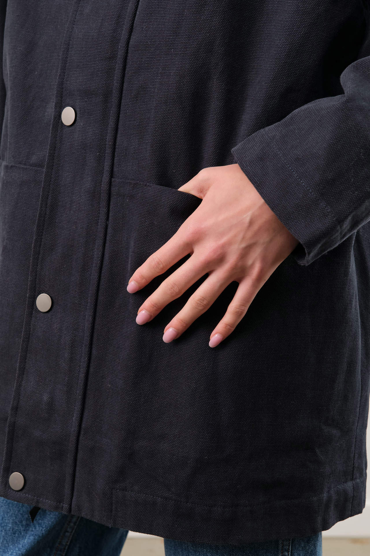 7115 by Szeki Apparel Womens Outerwear Mid-Length Chore Coat