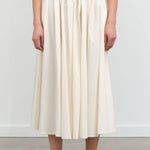 Front view of Papery Elastic Prairie Skirt in Off-White