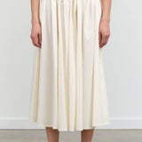 Front view of Papery Elastic Prairie Skirt in Off-White