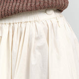 Waistband view of Papery Elastic Prairie Skirt in Off-White