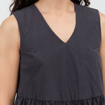 Collar view of Papery V-Neck Dress