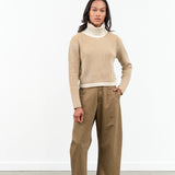 7115 by Szeki Sand-Washed Tailored Curve Legged Trouser in Washed Walnut