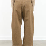 Washed Walnut Brown Sand-Washed Tailored High Waisted Curve Legged Trouser by Designer Brand 7115 by Szeki