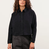 7115 by Szeki Apparel Womens Jackets Signature 3/4 Cropped Shirt Jacket