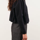 7115 by Szeki Apparel Womens Jackets Signature 3/4 Cropped Shirt Jacket