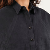 7115 by Szeki Apparel Womens Jackets Signature 3/4 Cropped Shirt Jacket