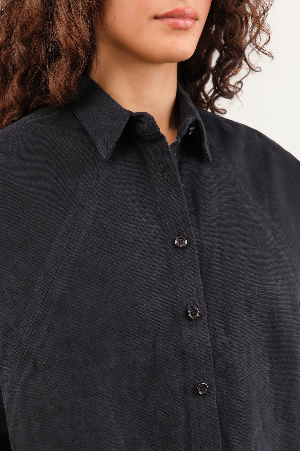 7115 by Szeki Apparel Womens Jackets Signature 3/4 Cropped Shirt Jacket