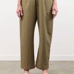 7115 by Szeki Apparel Womens Pants Signature Curve Legged Trouser in Moss Brown