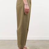 7115 by Szeki Apparel Womens Pants Signature Curve Legged Trouser in Moss Brown