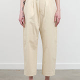 Front view of Signature Curve Legged Trouser in Off White