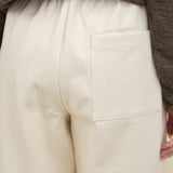 Back pocket on Signature Elastic Pull-Up Trouser in Off White