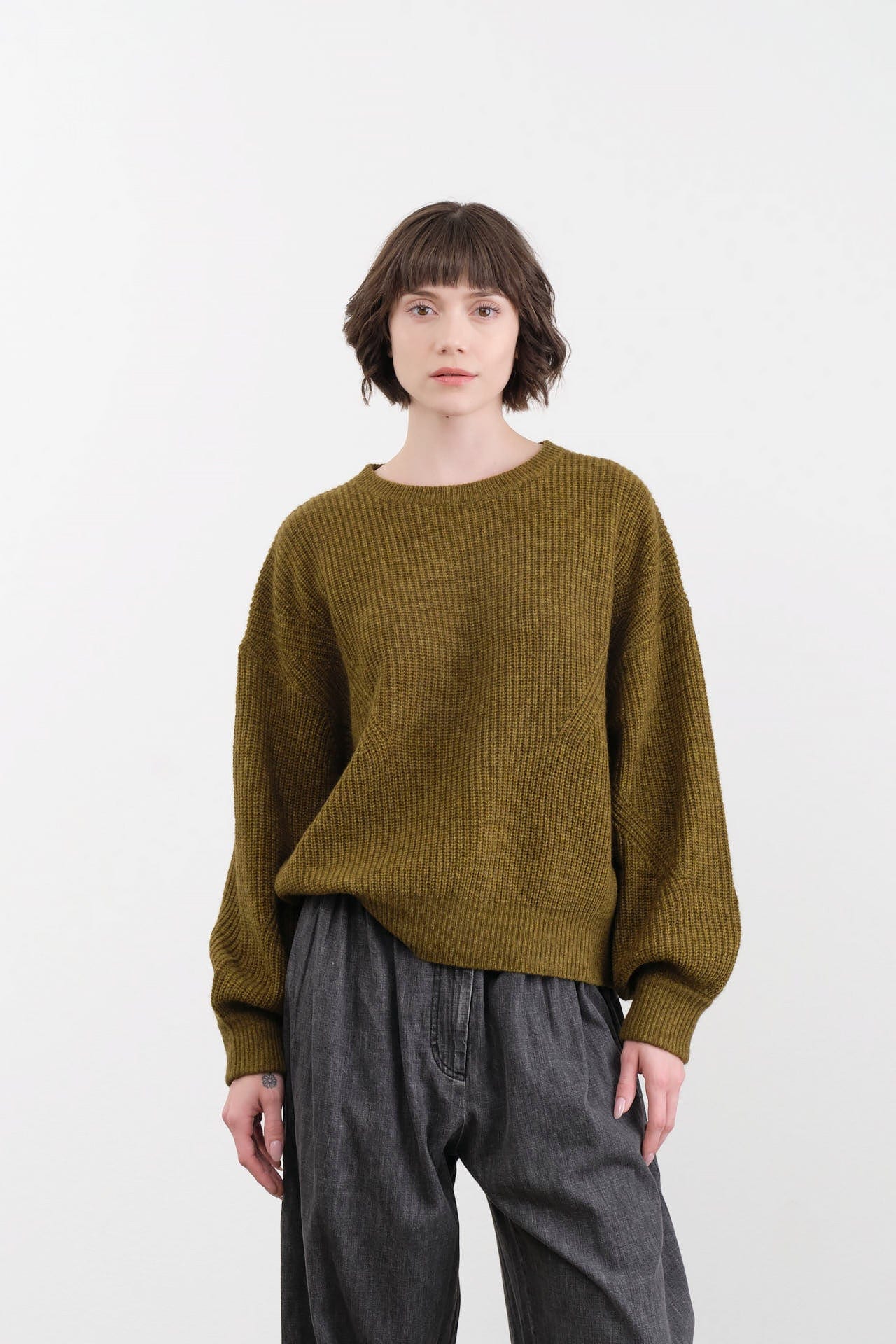 7115 by Szeki Apparel Womens Sweaters Signature Yak Poet Sleeves Sweater