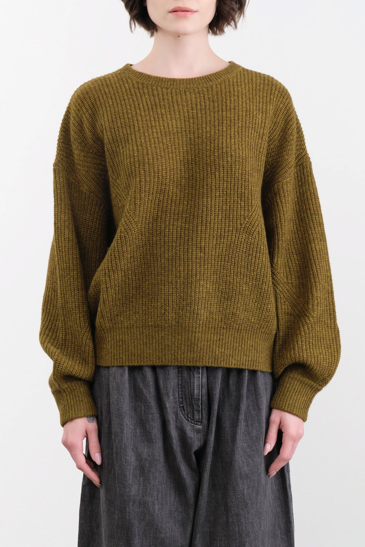 7115 by Szeki Apparel Womens Sweaters Signature Yak Poet Sleeves Sweater