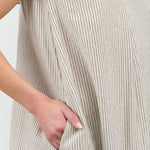 Pocket view of Striped V-Neck Cocoon Dress