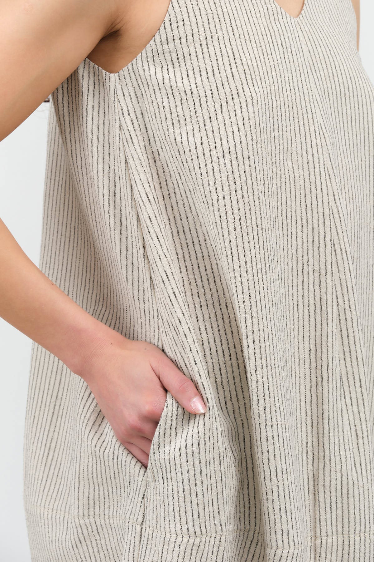 Pocket view of Striped V-Neck Cocoon Dress