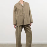 7115 by Szeki Apparel Womens Pants Tailored Curve Legged Trouser in Umber