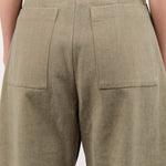 7115 by Szeki Apparel Womens Pants Tailored Curve Legged Trouser in Umber