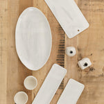 DBO Home Home Kitchen Serving Oval Platter Honeycomb Serveware Salt n Pepper