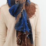 F Cashmere Accessories Scarves Felt Shawl in Patina Patina