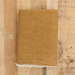 Maison De Vacances Home Throws Crumpled Washed Linen Vice Versa Fringed Throw in Havane Havane/Givre / 98.5" L X 55" W