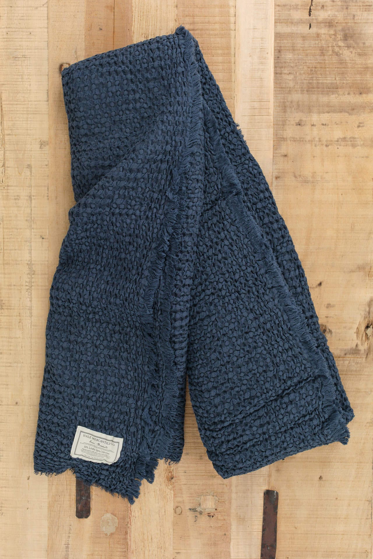 Hale Mercantile Home Bedding Flocca Linen Blanket Bateau / 90" L X 102" W