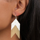 Hannah Keefe Cue Earrings in Brass and Silver