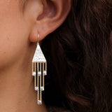 Hannah Keefe Nectar Earrings in Brass and Silver