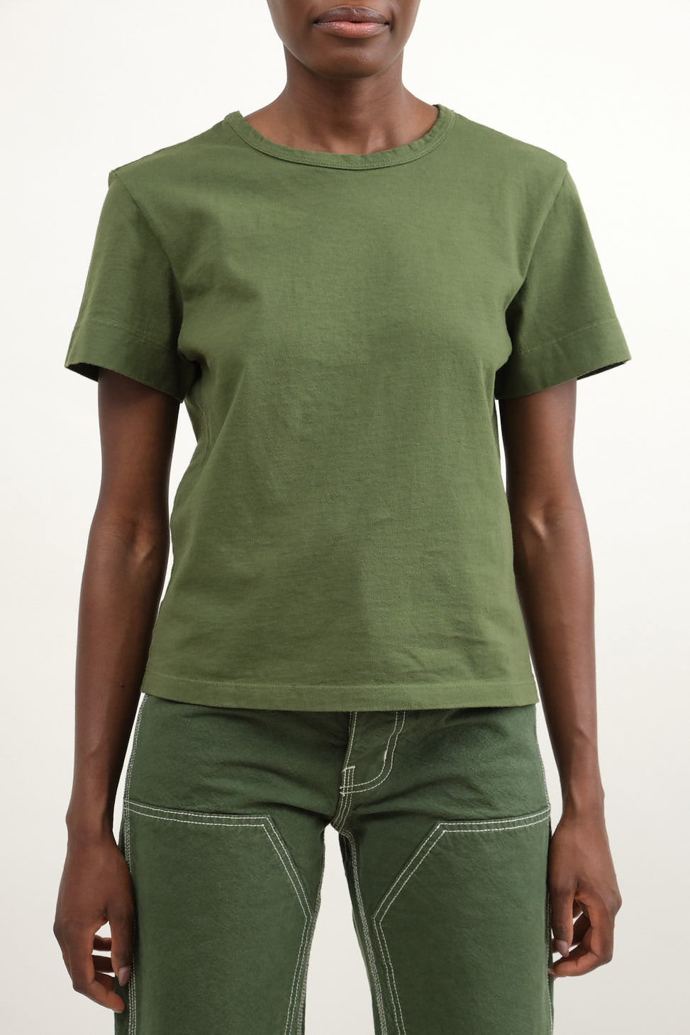 Front of Sailor Tee in Olive