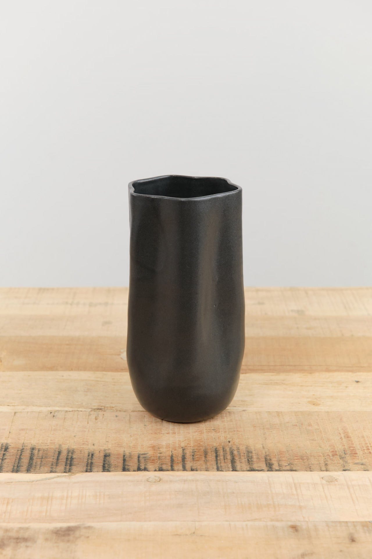 Kati Von Lehman Home Kitchen Vases Tall Lotus Vase Matte Black
